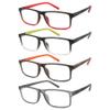 acavefox 4 Pack Reading Glasses 1.75 Men Readers Blue Light Blocking Computer Eyeglasses Comfortable Rubber Temple Wide Frame view 1