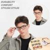 acavefox 4 Pack 3.5 Reading Glasses Men Readers Blue Light Blocking Computer Eyeglasses Stylish Rubber Temple Wide Frame view 2