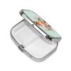 Giraffe with Floral Print Pill Box Square Pill Case 2 Compartment Small Metal Medicine Organizer Portable Travel Pillbox for Pocket Purse Cute Mini Pill Container to Hold Daily Vitamins view 2