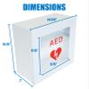 Plugsharge Non Alarmed AED Defibrillator Wall Mounted Storage Cabinet - 14.5'' x 7'' x 13.75'' Steel AED Holder Defibrillator Cabinet for Emergency at Church, Fitness Center, Home, Office, Warehouse view 2