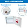 Plugsharge Non Alarmed AED Defibrillator Wall Mounted Storage Cabinet - 14.5'' x 7'' x 13.75'' Steel AED Holder Defibrillator Cabinet for Emergency at Church, Fitness Center, Home, Office, Warehouse view 4