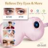 Silk Cordless Heated Eye Mask for Dry Eyes - Heating Warm Electric Mask Hot Moist Compress Heating Pad, Blepharitis, Chalazion, Stye - USB Rechargeable Sleep Mask - Pink view 2