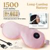Silk Cordless Heated Eye Mask for Dry Eyes - Heating Warm Electric Mask Hot Moist Compress Heating Pad, Blepharitis, Chalazion, Stye - USB Rechargeable Sleep Mask - Pink view 3