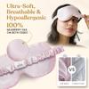 Silk Cordless Heated Eye Mask for Dry Eyes - Heating Warm Electric Mask Hot Moist Compress Heating Pad, Blepharitis, Chalazion, Stye - USB Rechargeable Sleep Mask - Pink view 4