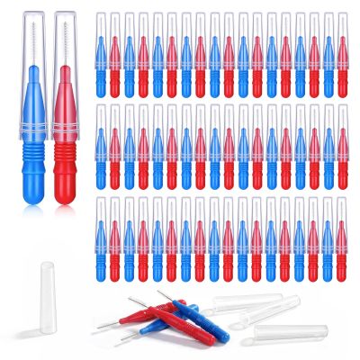 Duozhenzhu Gum Brushes go Between Teeth Tight Interdental Slim Brushes with 360 Angled Soft Bristles,Brace Floss Cleaner Cleaning Tools 2 Size