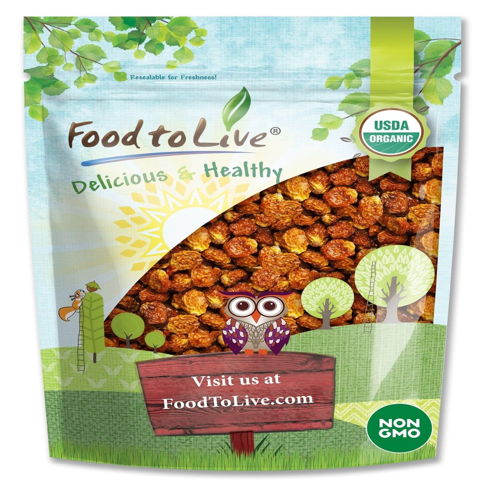 Food to Live - Organic Golden Berries, 5 Pounds - Non-GMO, Whole Dried Berries, Unwseetened, Sulfite-Free, Vegan, Rich in Vitamin A