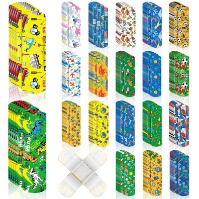 Panelee 120 Pcs Kids Bandages 2.83'' x 0.75'' Cute Style Flexible Waterproof Bandages Bulk Breathable Strip for First Aid & Wound Care Protection(Lovely Style)