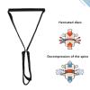 LUCKDANO Neck Stretcher Strap Chiropractic Decompression Comfortable Handle Cervical Traction Pull Device with Chin Strap view 4