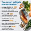 4-in-1 Fish Oil Omega 3 Fatty Supplements (2100mg) - Omega 3 Fish Oil with Vitamins D3 K2 and CoQ10 - Lemon Flavored (120 softgels) view 3