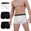AIRCUTE Men Urinary Incontinence Underwear Washable Absorbency Soft Bladder Leak Proof Boxer Briefs 60 ML 3 Pack (4X-Large,Black-Black-White) view 1