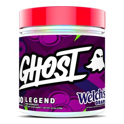 GHOST Legend Pre-Workout Powder, Welch's Grape - 30 Servings  Pre-Workout for Men & Women with Choline, L-Citrulline, & Beta Alanine for Energy & Focus