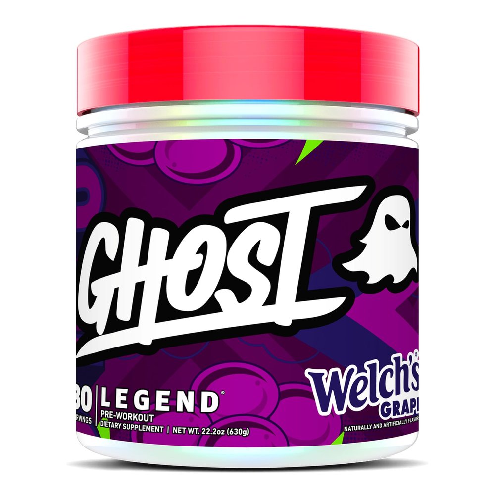 GHOST Legend Pre-Workout Powder, Welch's Grape - 30 Servings  Pre-Workout for Men & Women with Choline, L-Citrulline, & Beta Alanine for Energy & Focus