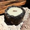 Aroma Candle in Gypsum Form with Volcanic Stones (Sandalwood & Amber) view 2