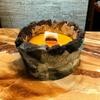 Aroma Candle in Gypsum Form with Volcanic Stones (Sandalwood & Amber) view 3