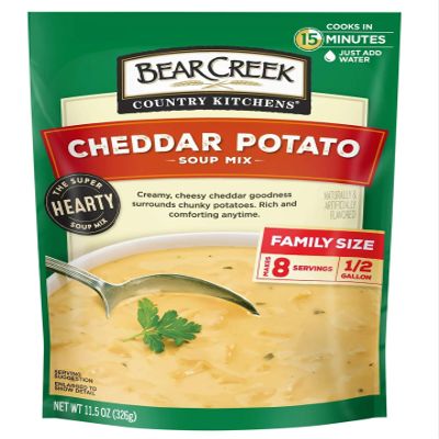 Bear Creek Country Kitchens Cheddar Potato Soup Mix, 11.5 oz Pouch (Pack of 8)