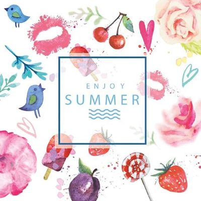 Keep Unique 20-ct 13x13 Fruits Paper Luncheon Decoupage Napkins, 3-Ply Servilletas Cocktail Napkin for Art, Dinner and Party, Disposable Napkins Decor (Summer, Pack of 4)