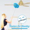 Ceiling Fan Cleaner Duster,Reusable Microfiber Ceiling Fan Blade Cleaner Duster with Extendable Long Handle Removable 13 to 48 in for Cleaning Bookshelves,Door,Window Top (Blue) view 4