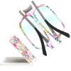 Missfive Modern Folding Reading Glasses For Women Men Blue Light Blocking, Anti UV,Eyestrain Fashion Pattern Print, Foldable Thin Lightweight Portable Readers Pocket Travel Eyewear,+1.75x,Flower view 1