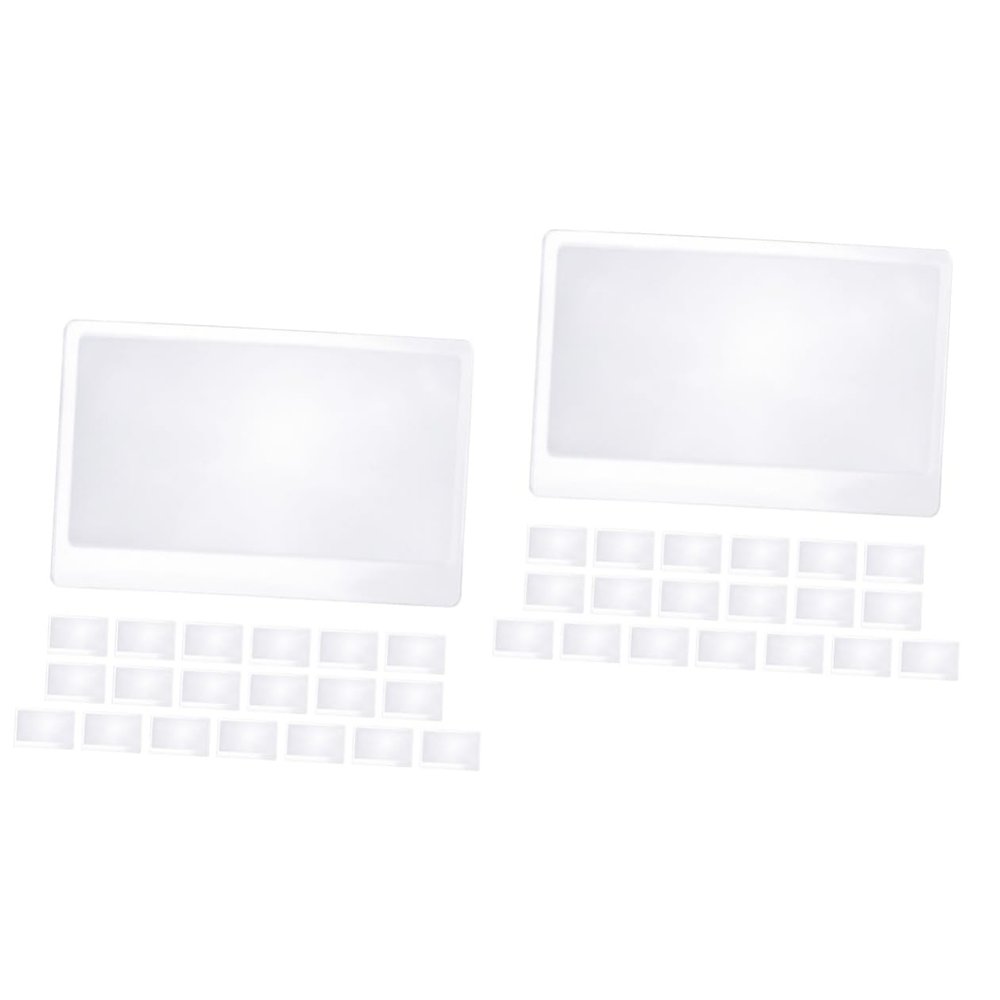 Gatuida 40pcs Reading Magnifier for Books Magnification Lens Lightweight Portable Credit Card Magnifying Magnifying Sheets Reading Aid Tools
