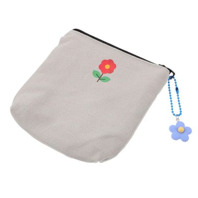 CALLARON Cute Period Bag Sanitary Napkin Storage Canvas Tote for Women Coin Pouch Collapsible Light Durable Random Color