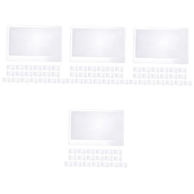 Gatuida 80pcs Head Magnifier Fresnel Lens Full Page Magnifying Sheets Reading Aid for Low Vision Credit Card Magnifier Magnification Easy to Carry for Seniors Boys and Girls