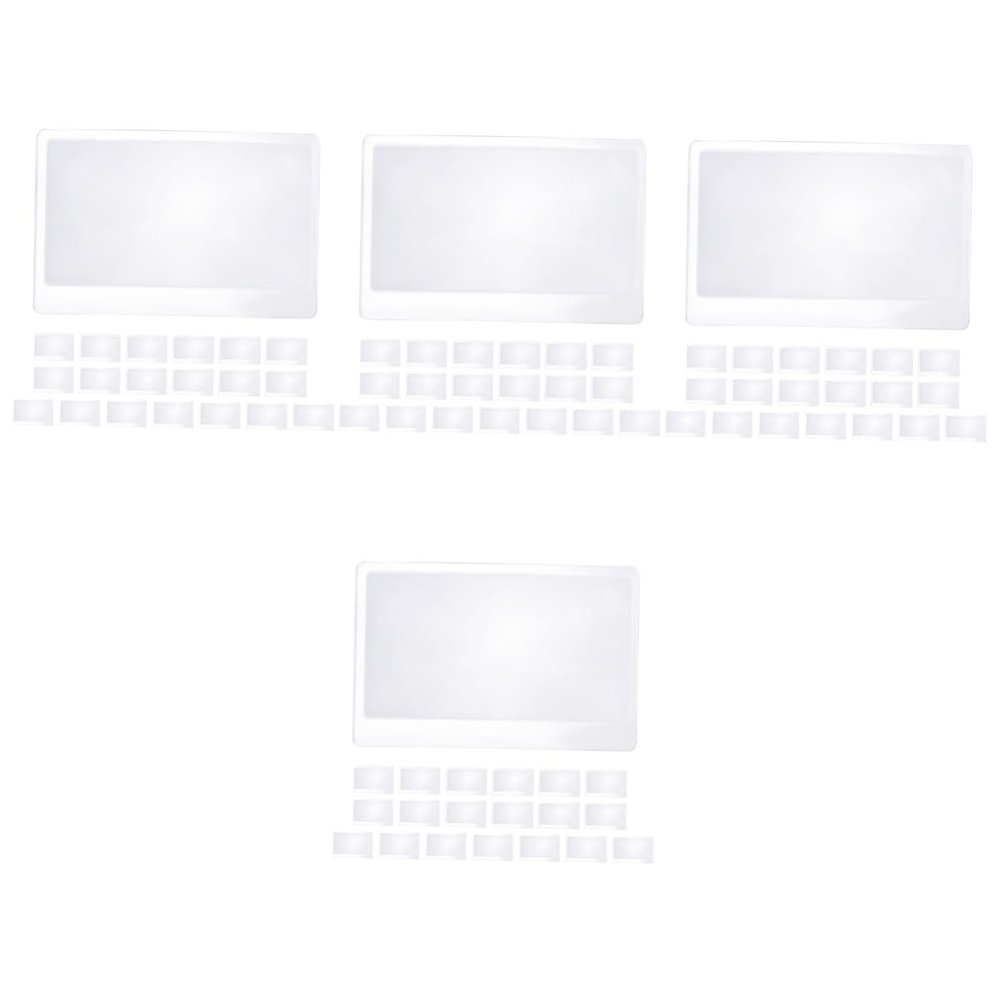 Gatuida 80pcs Head Magnifier Fresnel Lens Full Page Magnifying Sheets Reading Aid for Low Vision Credit Card Magnifier Magnification Easy to Carry for Seniors Boys and Girls
