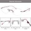 LAMBBAA Blue Light Blocking Reading Glasses,Frameless Frame Reduces Eye StrainStylish for Men and Women(pink,+4.50 Magnification) view 2