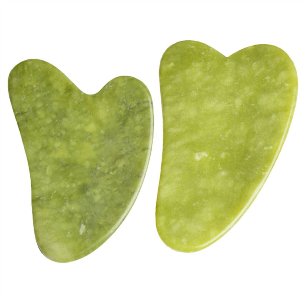 MObyat Natural Jade Stone Gouache Scraper Gua Sha Massage Tools for Body Meridian Scrapping Face Lifting Slimming Skin Detox Beauty 1Pcs (Color : Triangle)