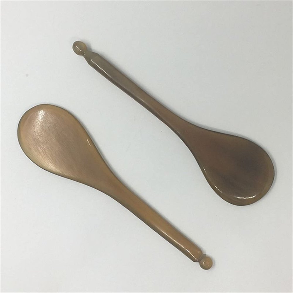 BAWHO Natural Ox Horn Scraping Board Gua Sha Scraper Face Lift Spa Massage Tool Wrinkle Remover Traditional Acupuncture Stick 1Pcs