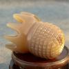 BAWHO Natural White Horn Carved Comb Head Meridian Scraping Scalp Massage Brush Acupuncture Spa Gua Sha Therapy Massage Relax Tool 1Pcs view 3