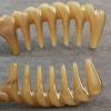 MObyat 20cm White Buffalo Horn Massage Comb Carved Wide Teeth Head Meridian Scraping Scalp Gua Sha Massage Anti-Static Hair Smooth Comb 1Pcs view 2