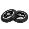 10inch Wheelchair Caster Front Wheel Replacement, 10" x 2" Non-pneumatic Black Solid Tire for Power Wheelchair, Aluminum Alloy Wheel Hub, 2 Pcs view 1