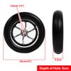 10inch Wheelchair Caster Front Wheel Replacement, 10" x 2" Non-pneumatic Black Solid Tire for Power Wheelchair, Aluminum Alloy Wheel Hub, 2 Pcs view 2