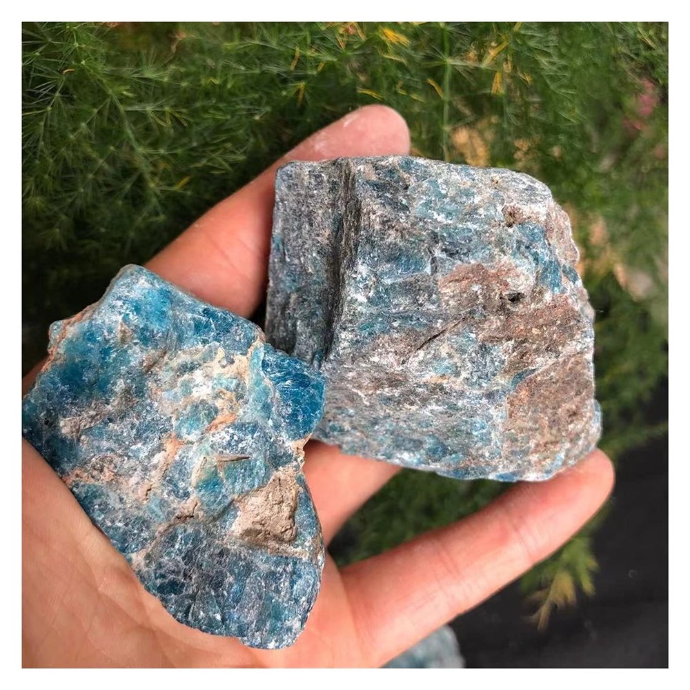 JCAKES Natural Crystal Rough Natural Blue Green Yellow Apatite Crystal Rough raw Stone Skirt Sample 100-400g (Size : 200-300g)