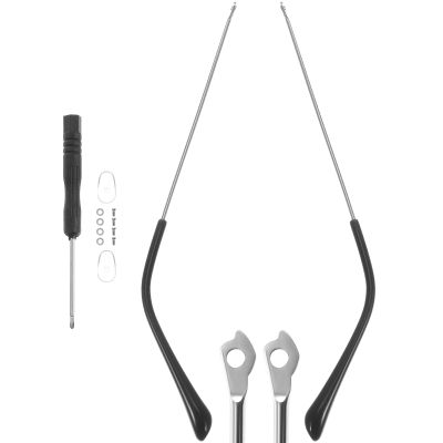 Gogogmee Replacement Eyeglasses Frame Temples Alloy Glasses Arms Legs for Glasses Easy to Use 609 Silver