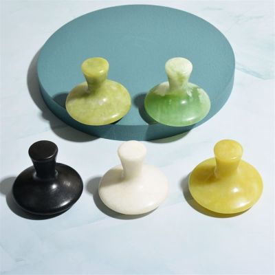 MObyat Massage Stones Jade Mushroom Gouache Scraper Massager Gua Sha Massage Board Skin Care Lifting Tools 1Pcs (Color : Green)