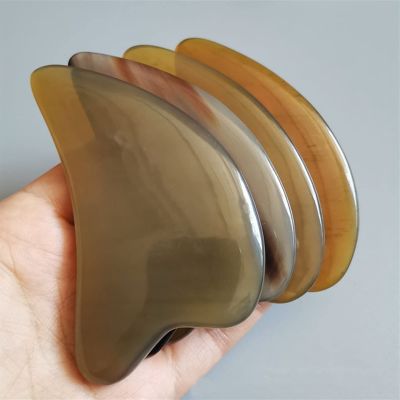 MOBYAT Natural Ox Horn Gua Sha Board Gouache Face Massager Lift Neck Body Scraping Massage Beauty Tools Physical Therapy 1Pcs