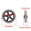 1 Pair 6/7/8 Inch Wheelchair Front Wheels, Non-Pneumatic Wheelchair Solid Rubber Wheels Assembly for Many Standard Wheelchairs with 5/16" (8 mm) Bearing (Color : Gray, Size : 6"(A)) view 2