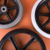 1 Pair 6/7/8 Inch Replacement Wheelchair Front Wheels for Many Standard Wheelchairs Walkers, Anti-Slip Solid Rubber Wheel Parts with 5/16" (8 mm) Bearing (Size : 6inch/15cm) view 4