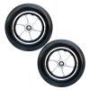 10 Inch Wheelchair Front Wheels, 10x2 Solid Non-Inflatable Caster Wheel, Aluminum Rim with 1/2" (12mm) Bearing for Electric Wheelchairs Assembly(1 Pair) (Color : Black) view 1