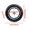 10 Inch Wheelchair Front Wheels, 10x2 Solid Non-Inflatable Caster Wheel, Aluminum Rim with 1/2" (12mm) Bearing for Electric Wheelchairs Assembly(1 Pair) (Color : Black) view 3