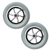 10 Inch Wheelchair Front Wheels, 10x2 Solid Non-Inflatable Caster Wheel, Aluminum Rim with 1/2" (12mm) Bearing for Electric Wheelchairs Assembly(1 Pair) (Color : Gray) view 1