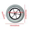 10 Inch Wheelchair Front Wheels, 10x2 Solid Non-Inflatable Caster Wheel, Aluminum Rim with 1/2" (12mm) Bearing for Electric Wheelchairs Assembly(1 Pair) (Color : Gray) view 3
