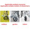 1 Pair 6/7/8 Inch Wheelchair Front Wheels, Non-Pneumatic Wheelchair Solid Rubber Wheels Assembly for Many Standard Wheelchairs with 5/16" (8 mm) Bearing (Color : Gray, Size : 6"(B)) view 4