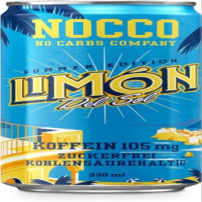 10 cans | NOCCO BCAA DRINK - Limon 330 ml - BCAA - 105 mg caffeine - Energy Drink - Buxtrade