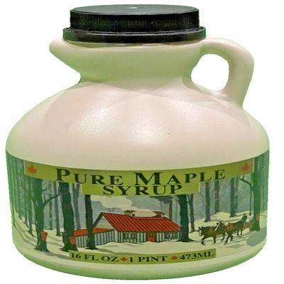 Empty Maple Syrup Jugs - Pint (16 FL OZ Each) - Case of 10 Containers MADE IN USA with Food Grade Materials.