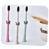 PartyKindom 3pcs Eco-Friendly Cartoon Panda Toothbrush for Boy Girl Wheat Fiber Toothbrushes with Soft Bristles Easy Grip Design Random Colors for Safe and Comfortable Brushing view 3