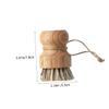 PartyKindom 2pcs Kitchen Pot Cleaning Brushes Handheld Dish Brushes for Household Use Wok Cleaning Tool Fine Craftsmanship for Stubborn Stains Sisal Coconut view 2