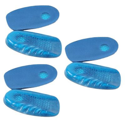 Healvian 3pcs Silicone Gel Heel Cups Comfortable Half Insoles for Foot s for Everyday Use Prevents Blisters and Fatigue Soft Elastic Support for Women and Men