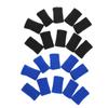 Healvian 20pcs Sports Finger Sleeves Nylon Elastic Protectors for Volleyball and Badminton Comfortable Support for Finger Joint Protection Black Blue view 1